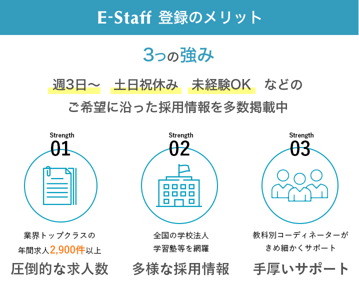 E-staffの登録のメリット